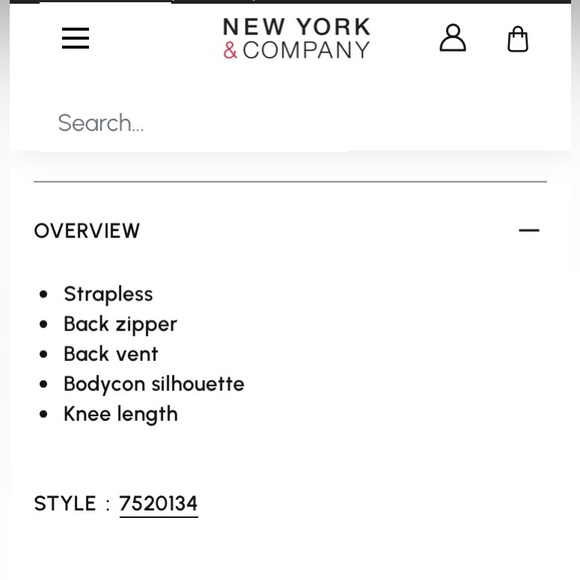 New York & Company Faux Leather Strapless Dress NWT - Picture 13 of 15